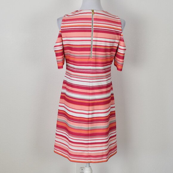 Calvin Klein Cold Shoulder Stripe Sheath Dress - 8 - Picture 7 of 9